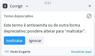Olha o corretor forçando a barra novamente...
